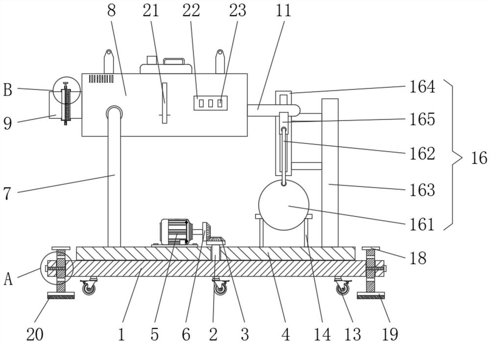 Atmosphere foiling spraying device for artistic performance and using method thereof