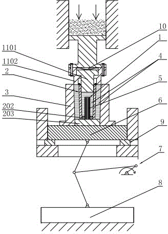 Technology and die-casting device for aluminium silicon carbide accurate die-casting forming