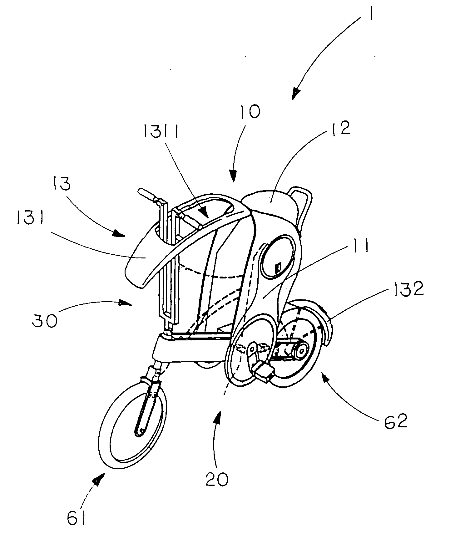 Foldable bicycle