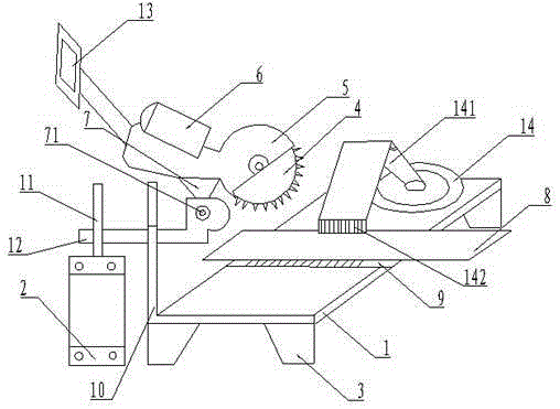 Furniture strip board sawing device