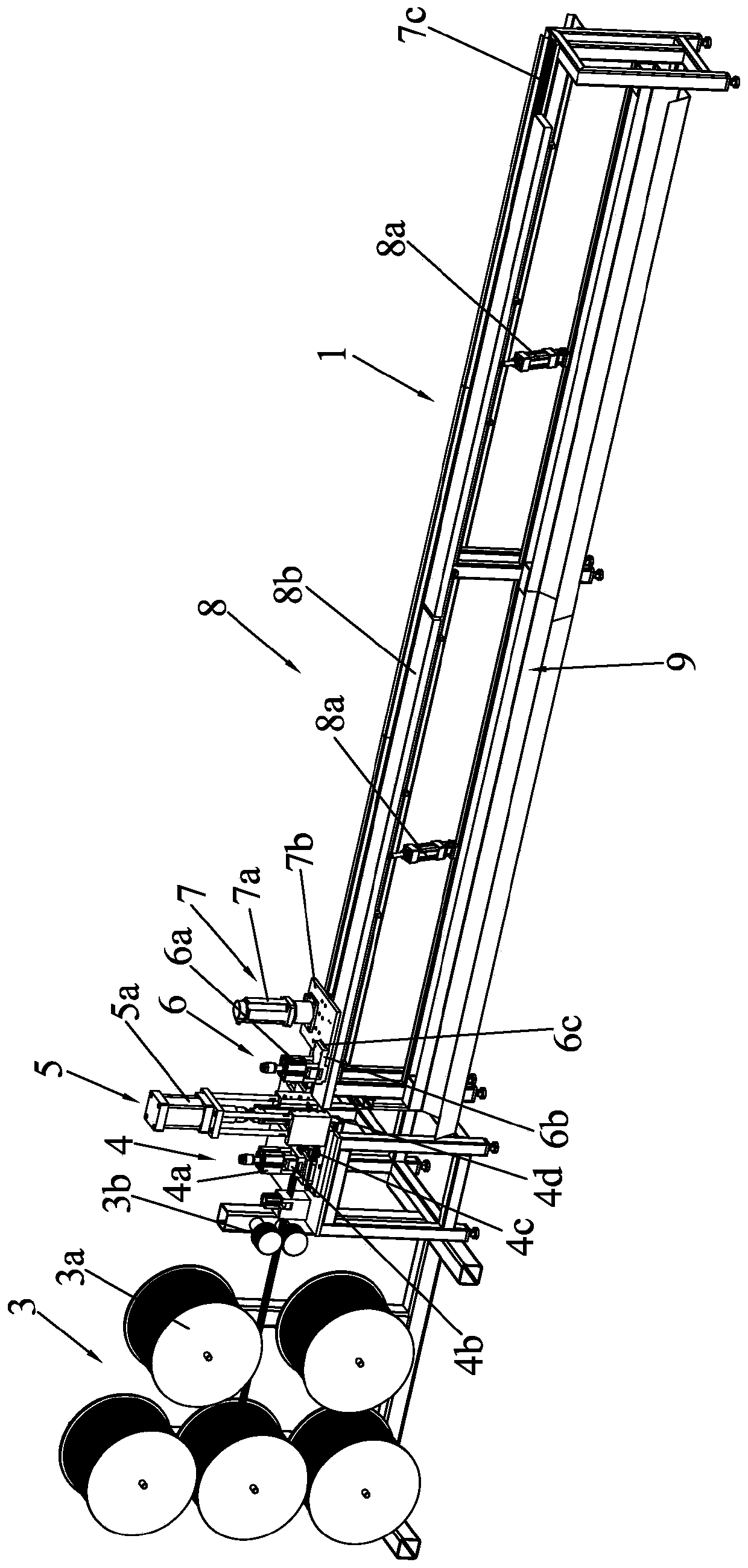 Automatic cutting device of steel wire ropes