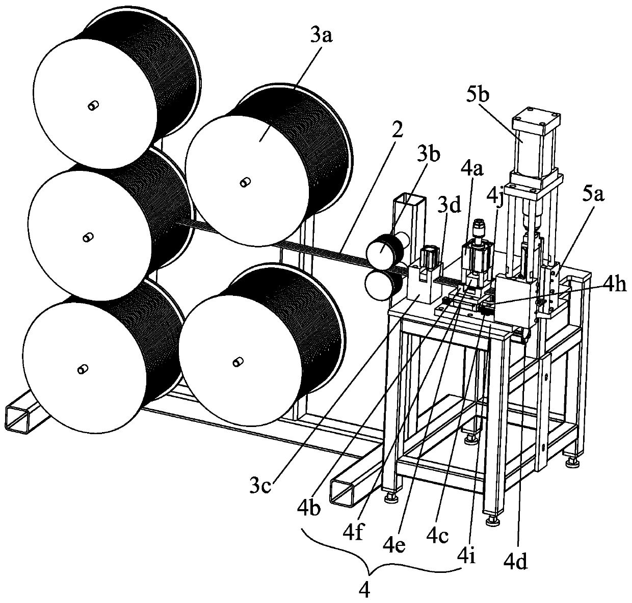 Automatic cutting device of steel wire ropes