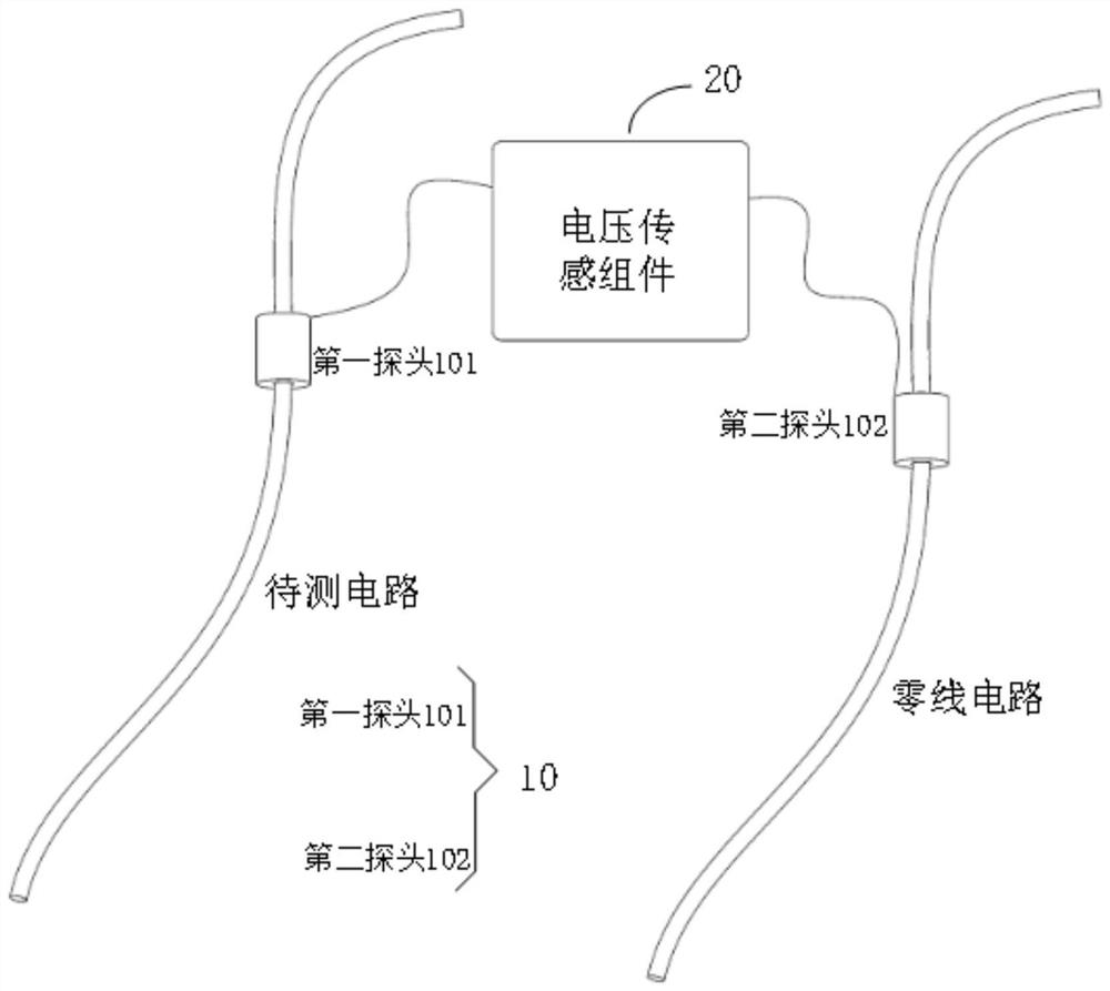 Non-contact voltage measurement method and device, computer equipment and storage medium