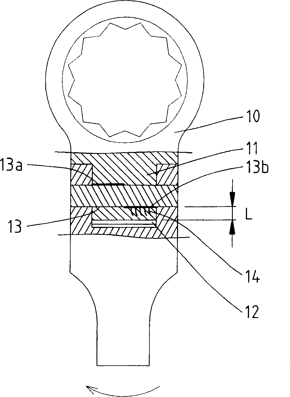 Swing spanner improved structure