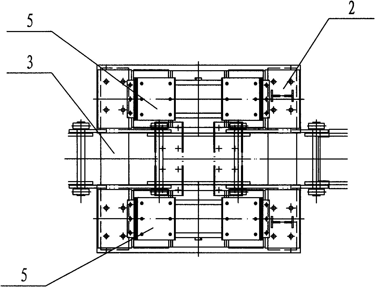 Coil receiving device for steel coil chain transport system