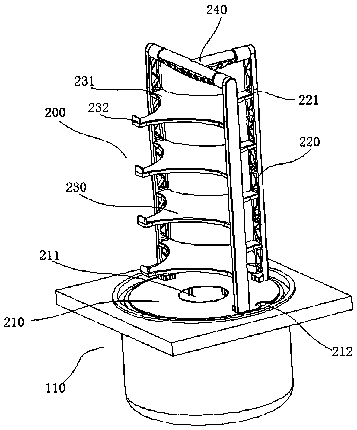 Material placement frame for freeze dryer