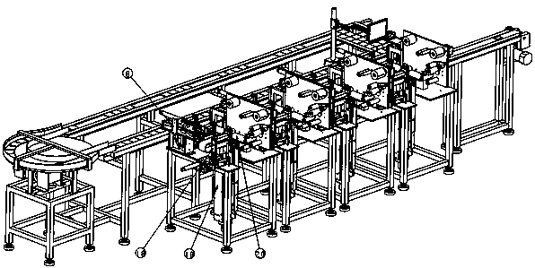 LCD (liquid crystal display) automatic paster production line and LCD automatic paster production method thereof