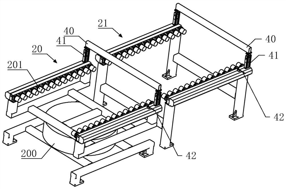 Sand mold assembly workbench suitable for dieless composite forming process