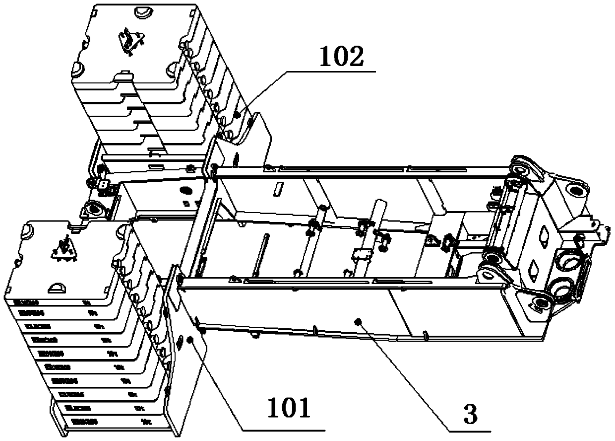 Combined counterweight structure and crawler crane with same