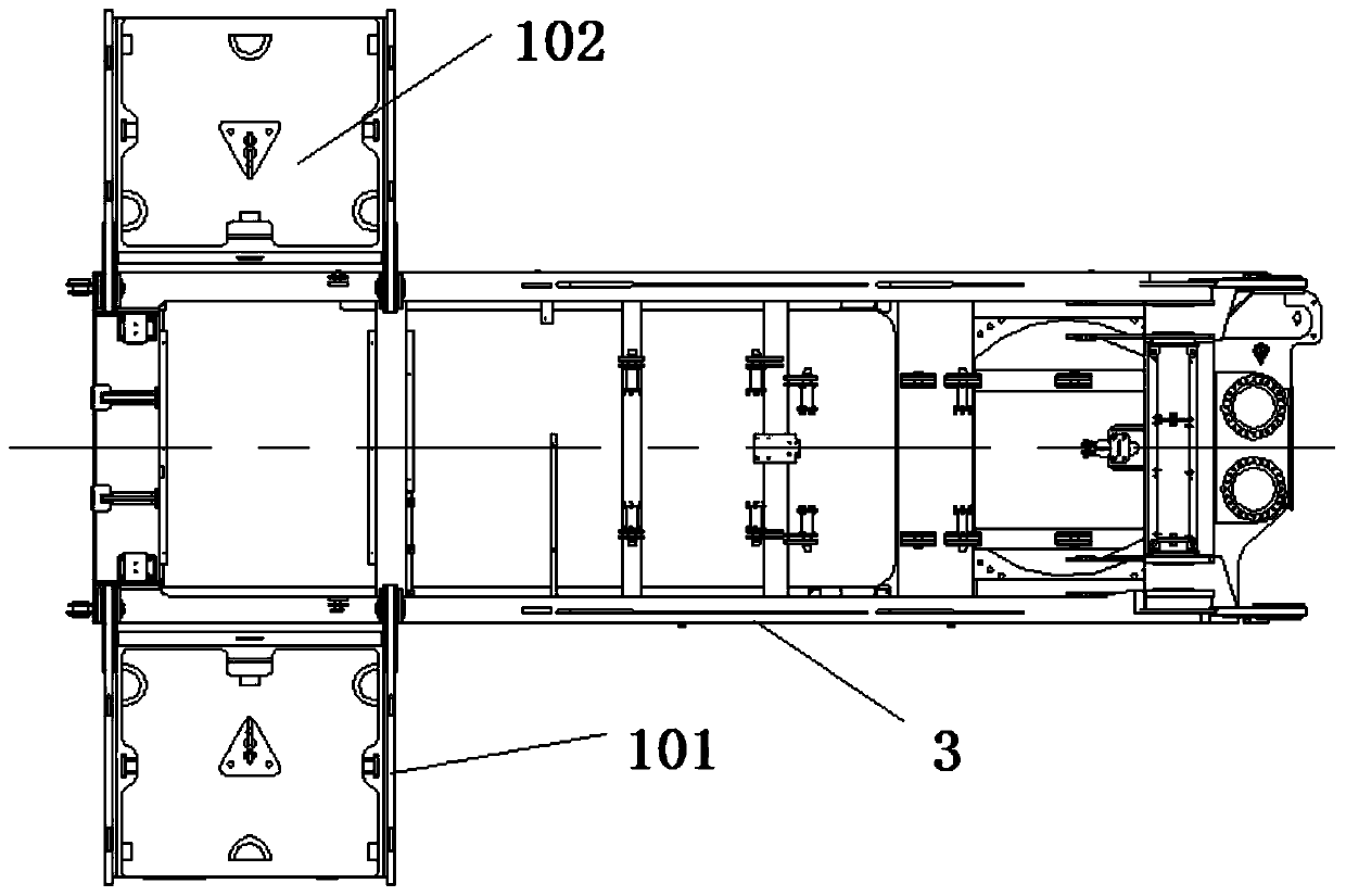 Combined counterweight structure and crawler crane with same