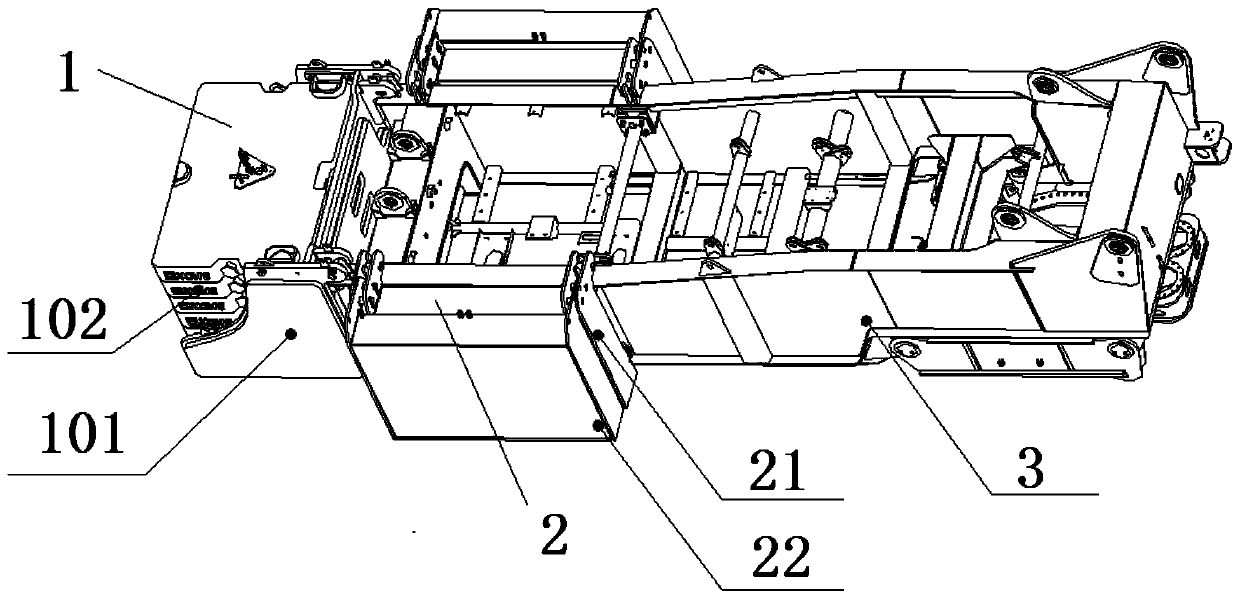 Combined counterweight structure and crawler crane with same