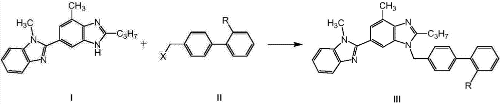 Method for preparing telmisartan and its intermediate