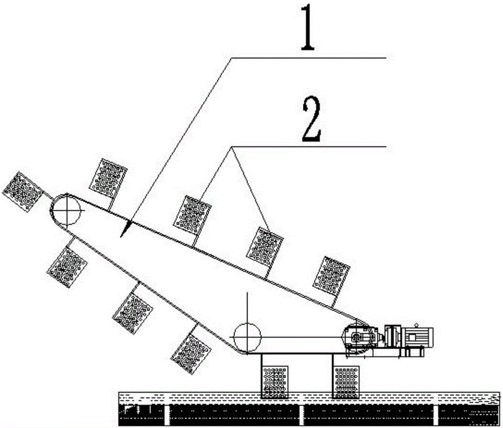 Chain type light component removing device