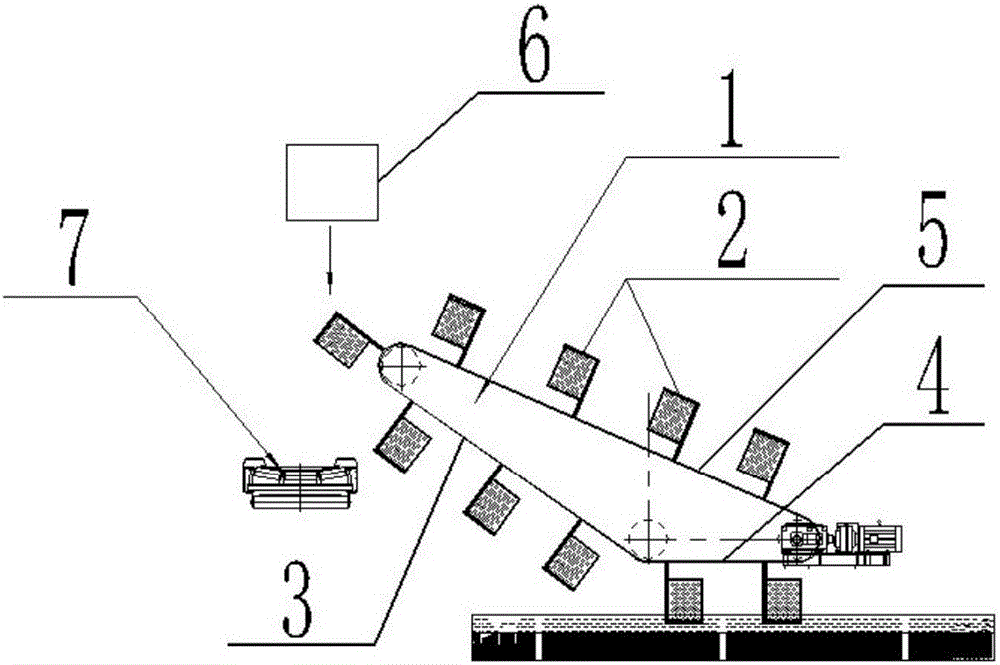 Chain type light component removing device