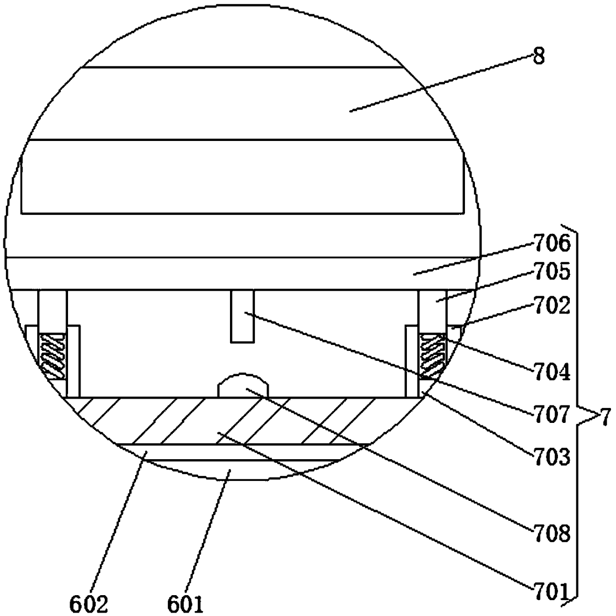 Circulation-type raisin winnowing device based on dynamic shaking and dynamic vibrating