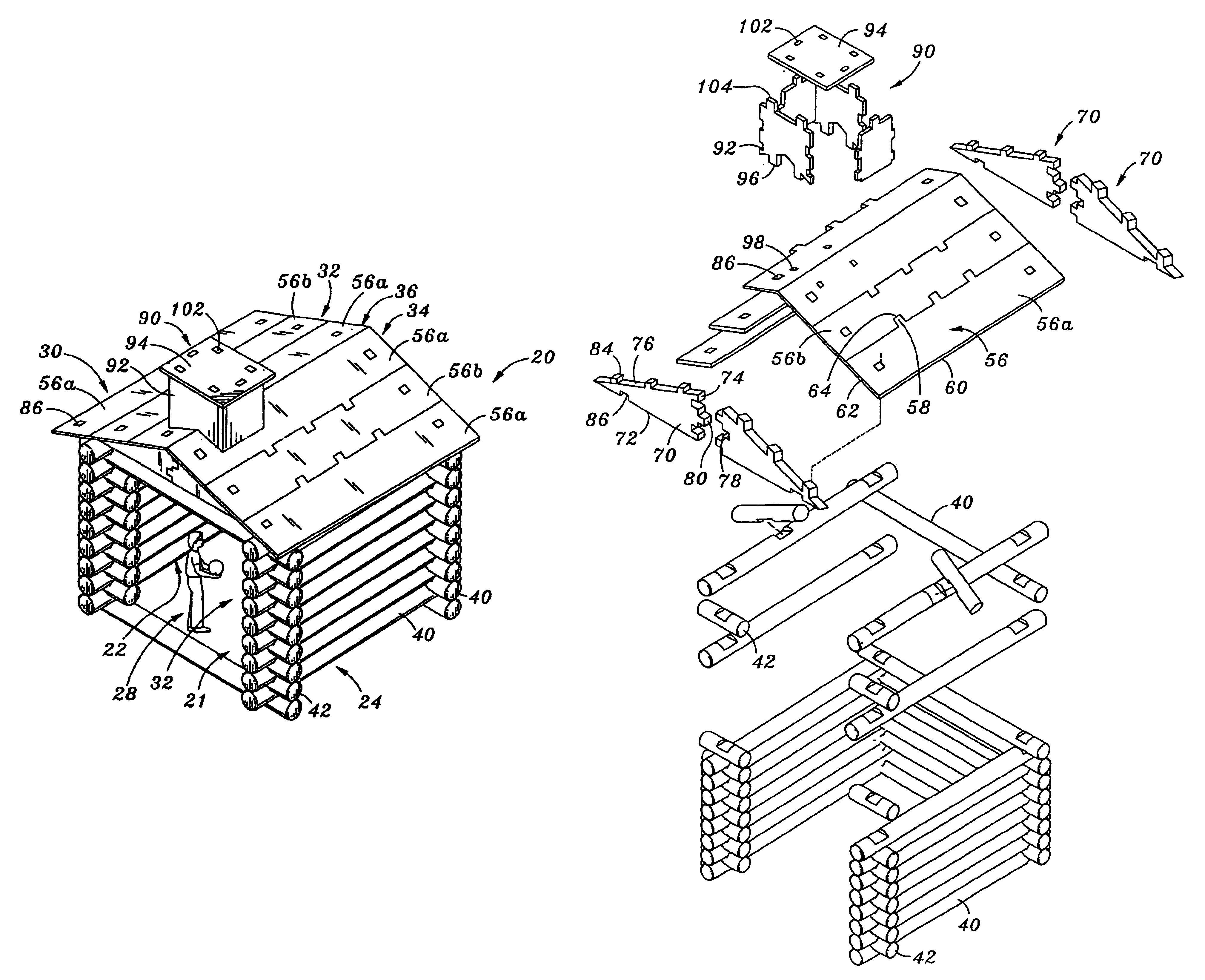 Play structure and structural building elements for building a play structure