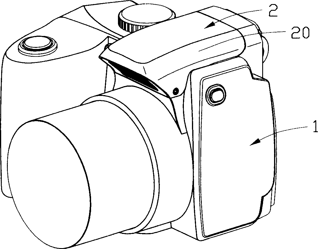 Upspring type flash lamp mechanism