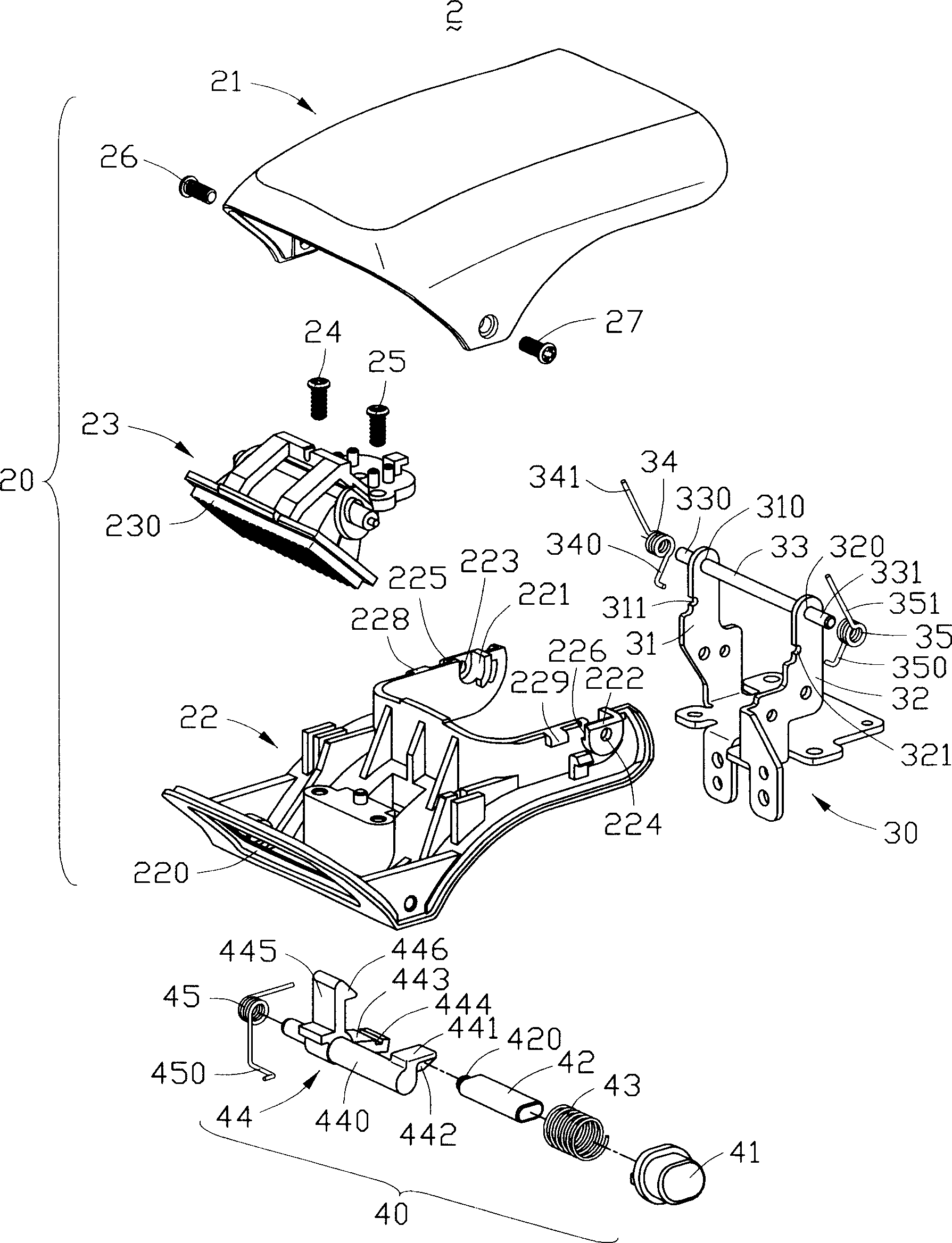 Upspring type flash lamp mechanism