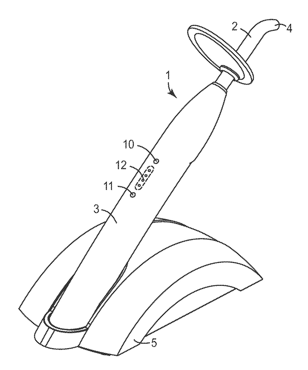 A dental light irradiation device