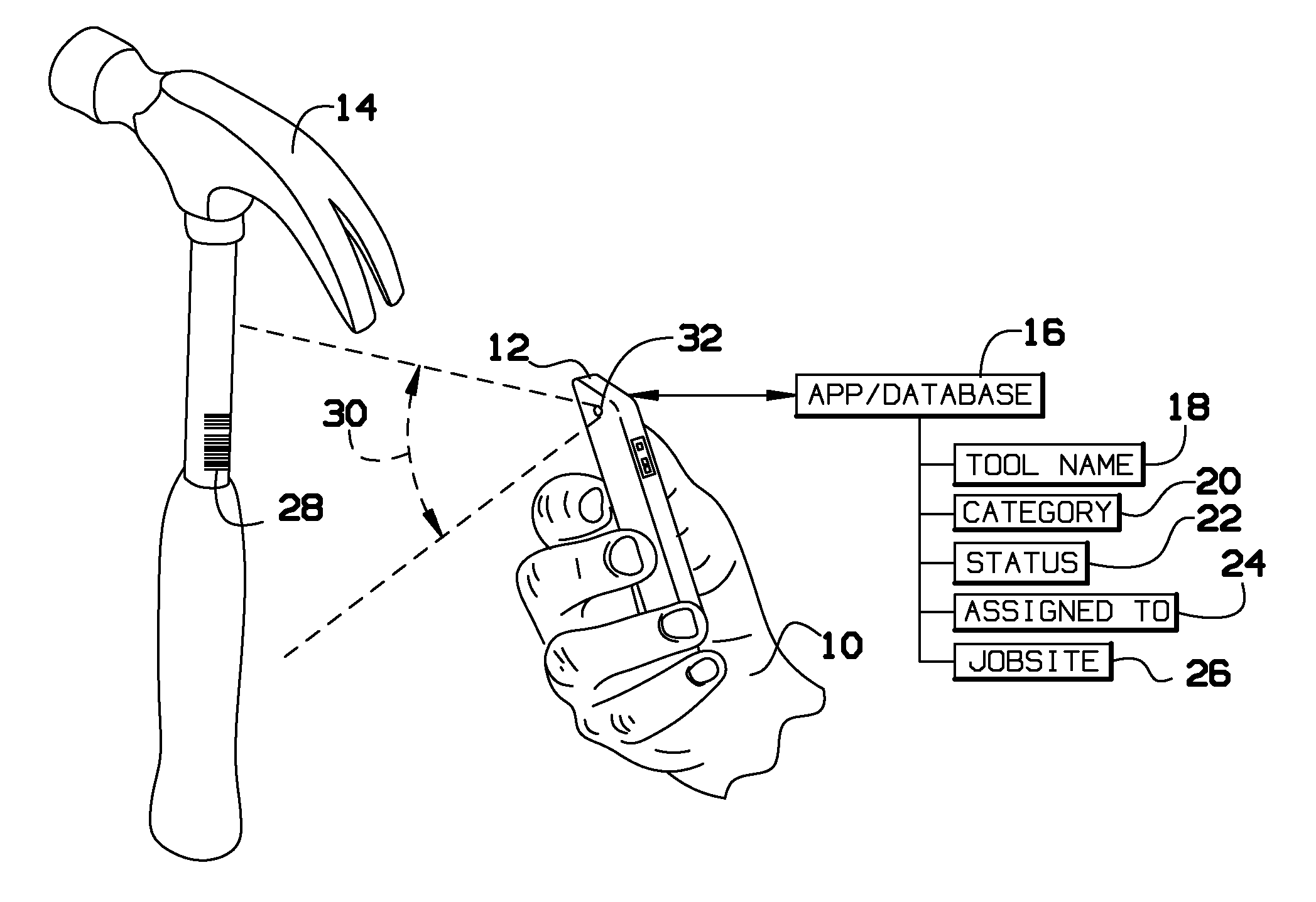 Method and system for tracking tools