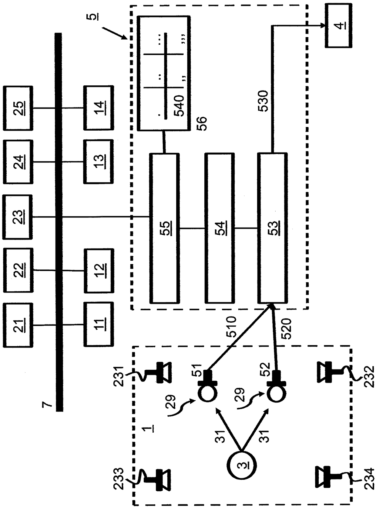 Method and facility for removing interference from video signals and voice control device