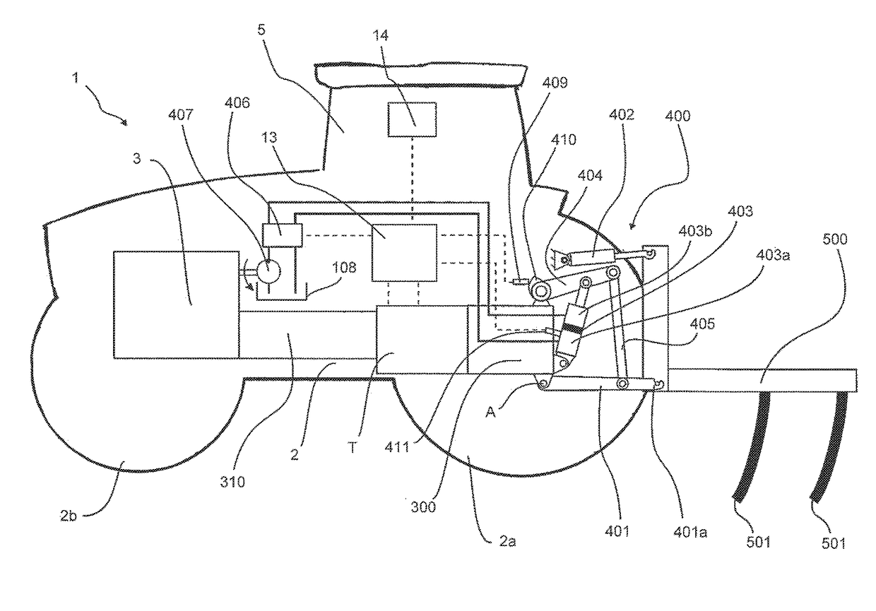 Draft force detection on a vehicle having a linkage