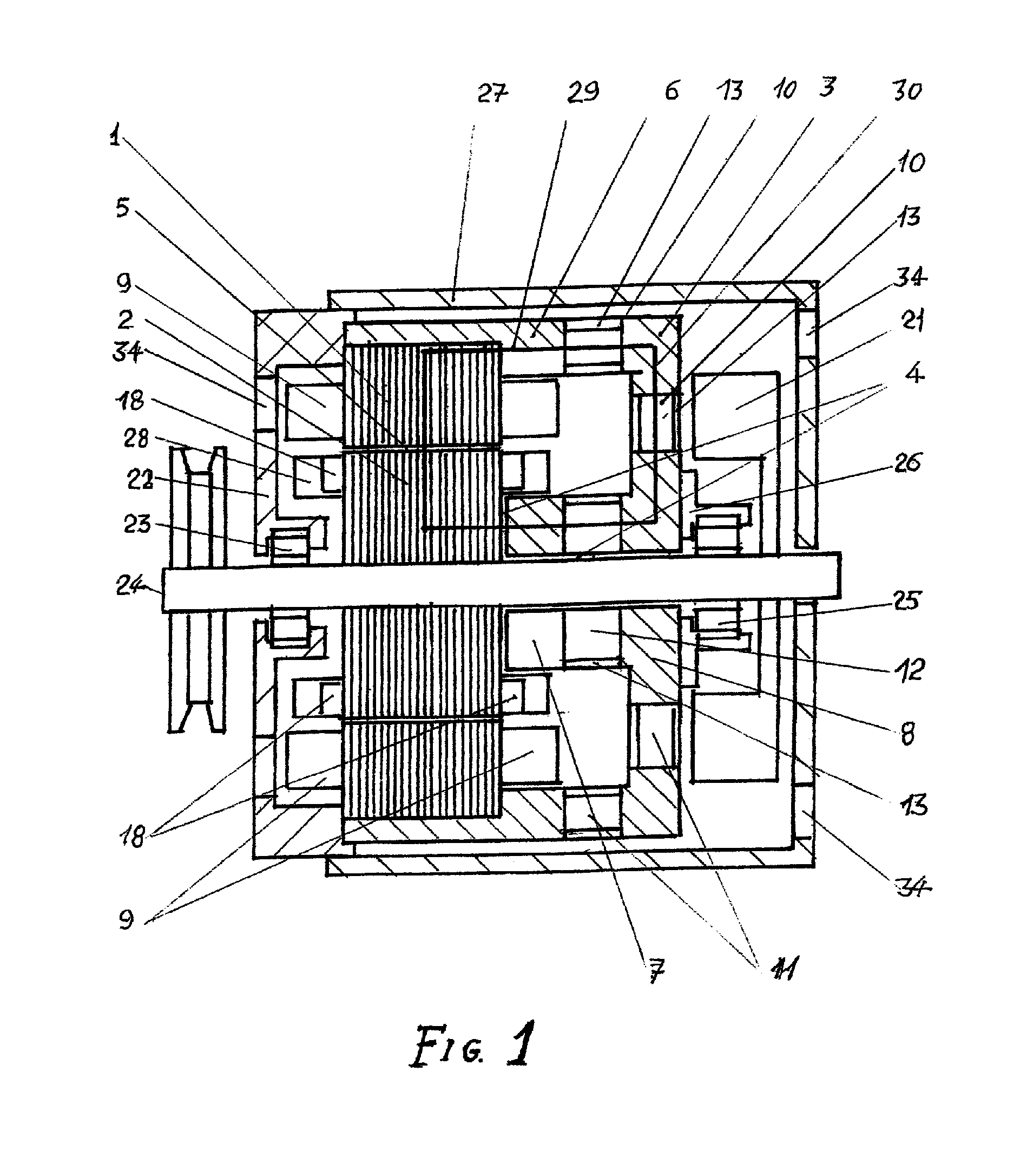 Electrical Power Motor-Generator Excited by Magnetic Transference