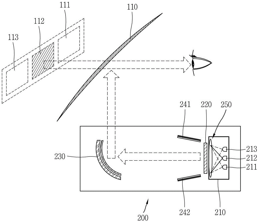 Head-up display device and vehicle having the same