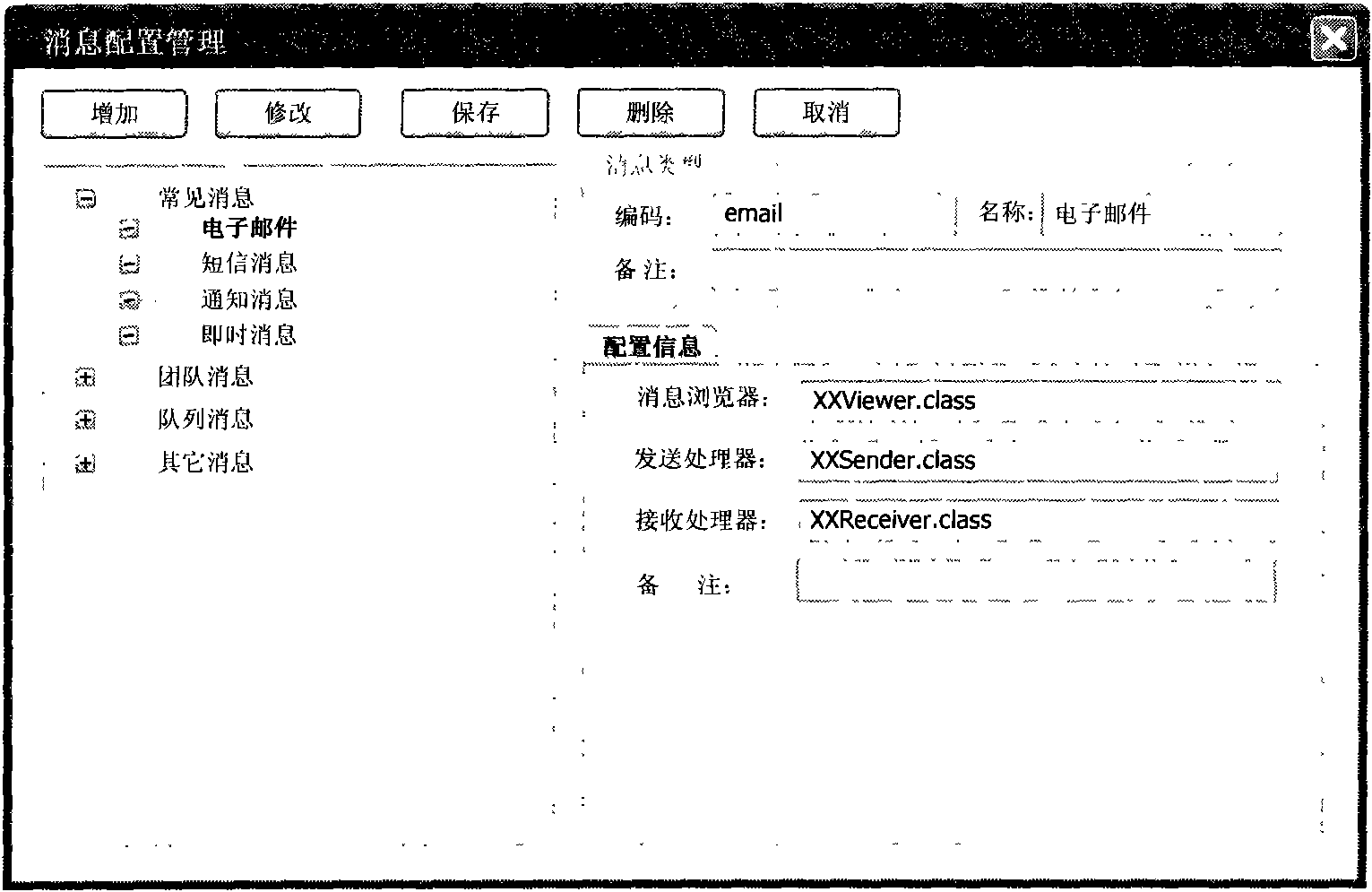 Method and device for uniformly managing message