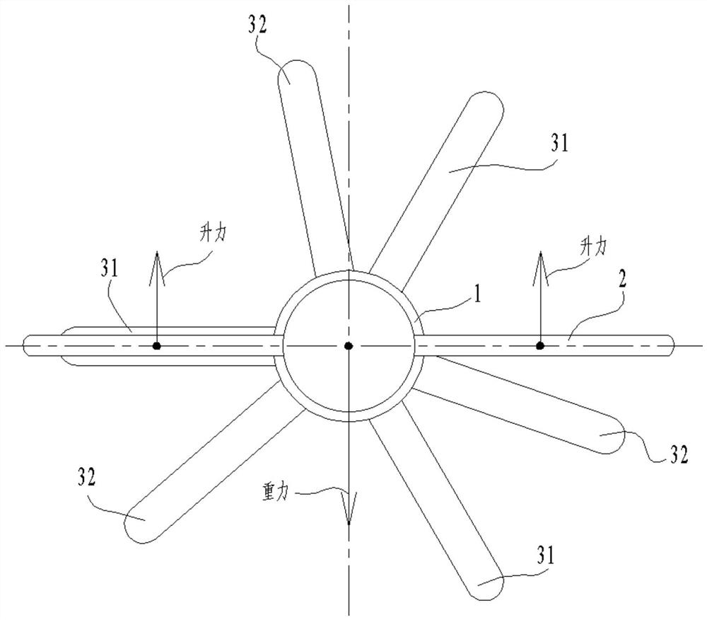 An unmanned aerial vehicle with a waist-push power unit