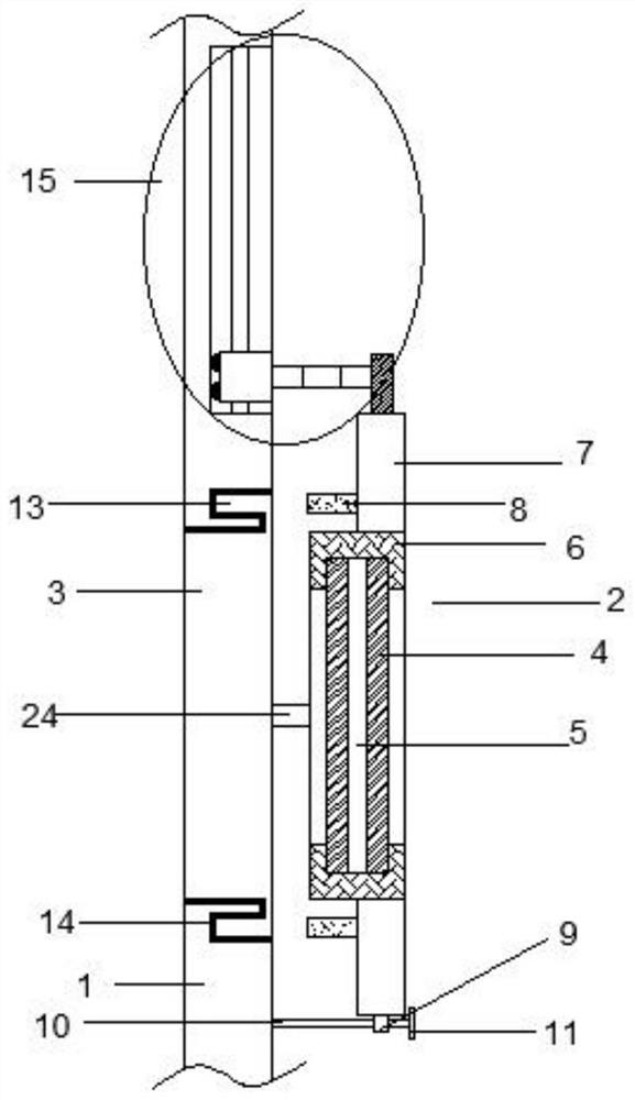 Airtight rectangular window for ship