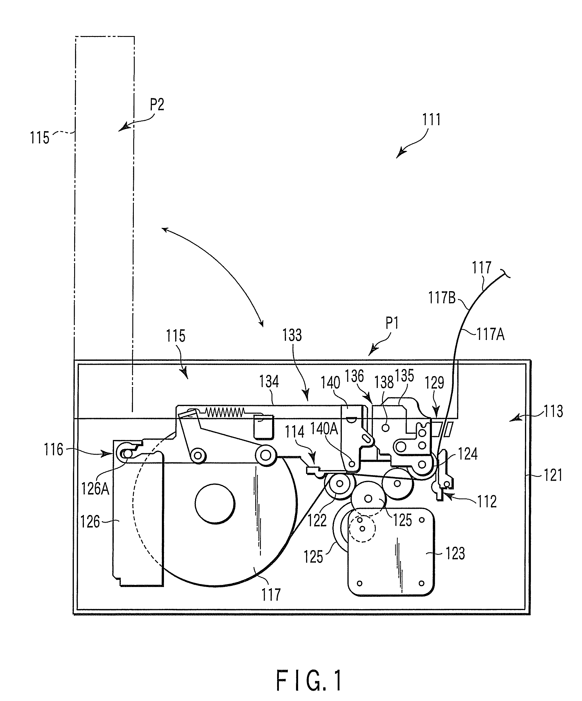 Printing apparatus including a cover holding a thermal head and a platen roller on a hinged frame