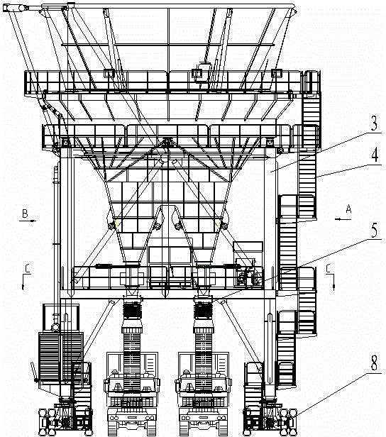 Mobile environment-friendly fertilizer loading hopper for light portal bulk cargo ship unloader