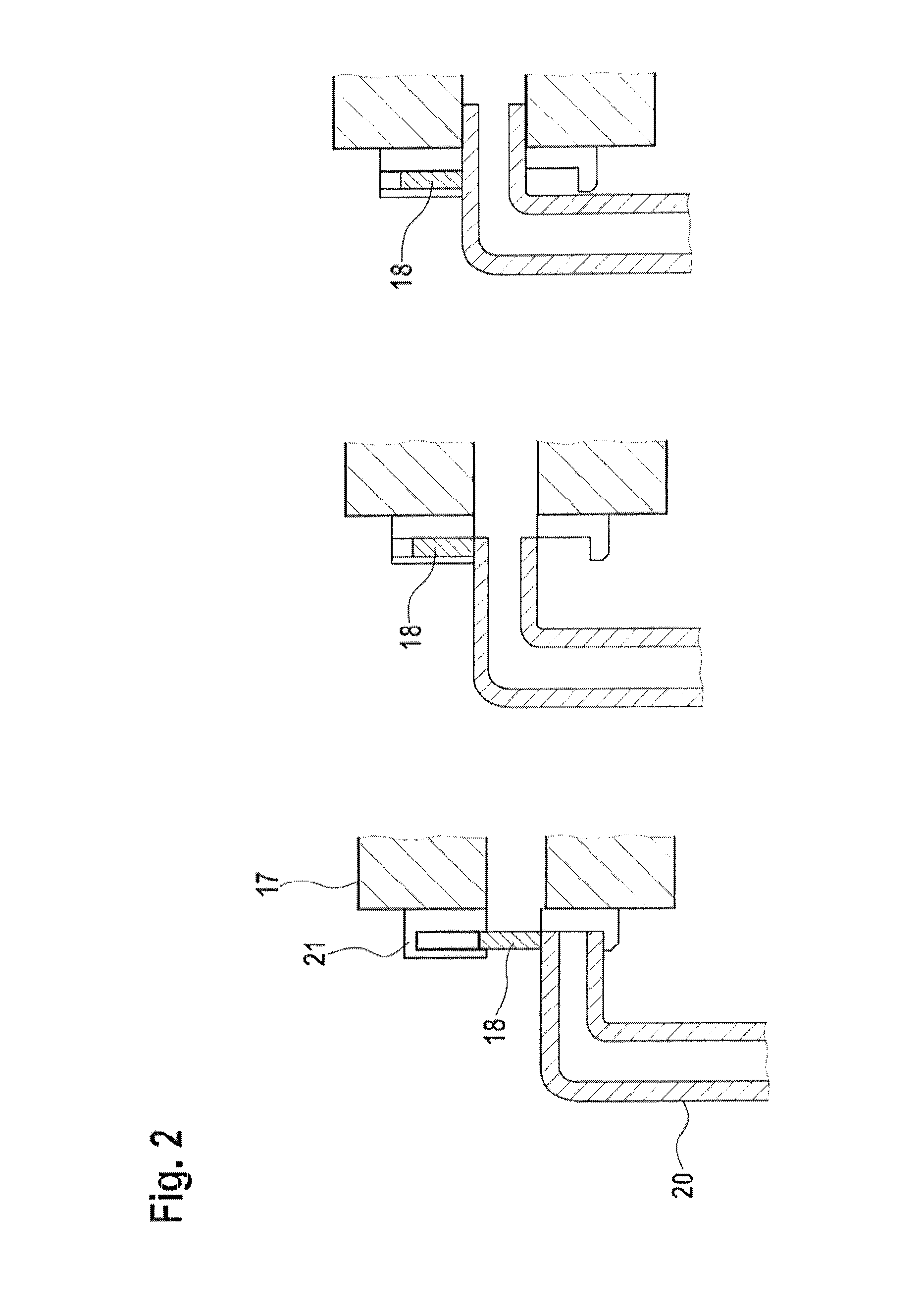 Device for the adsorption treatment of a fluid or fluid stream