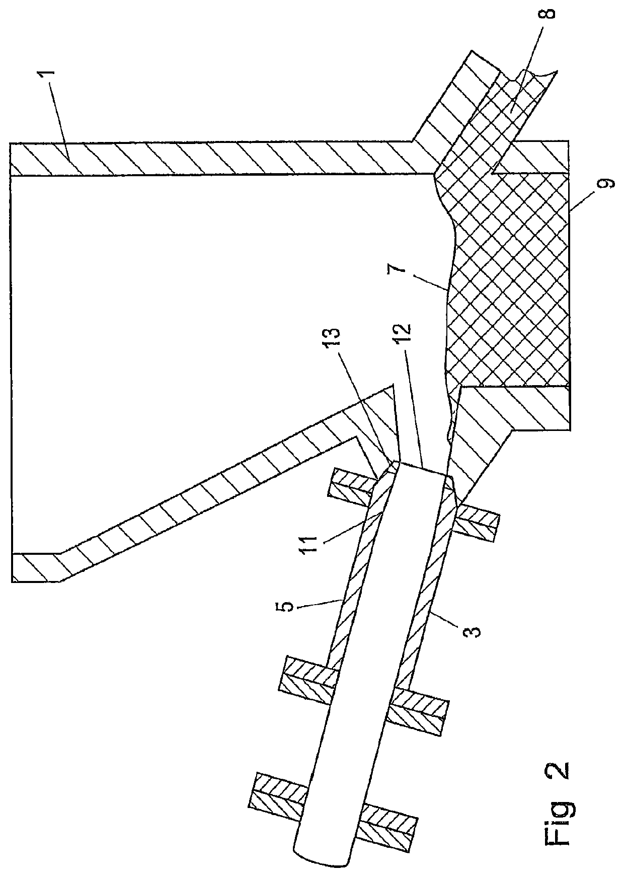 Device for conveying fuels into a gasification reactor