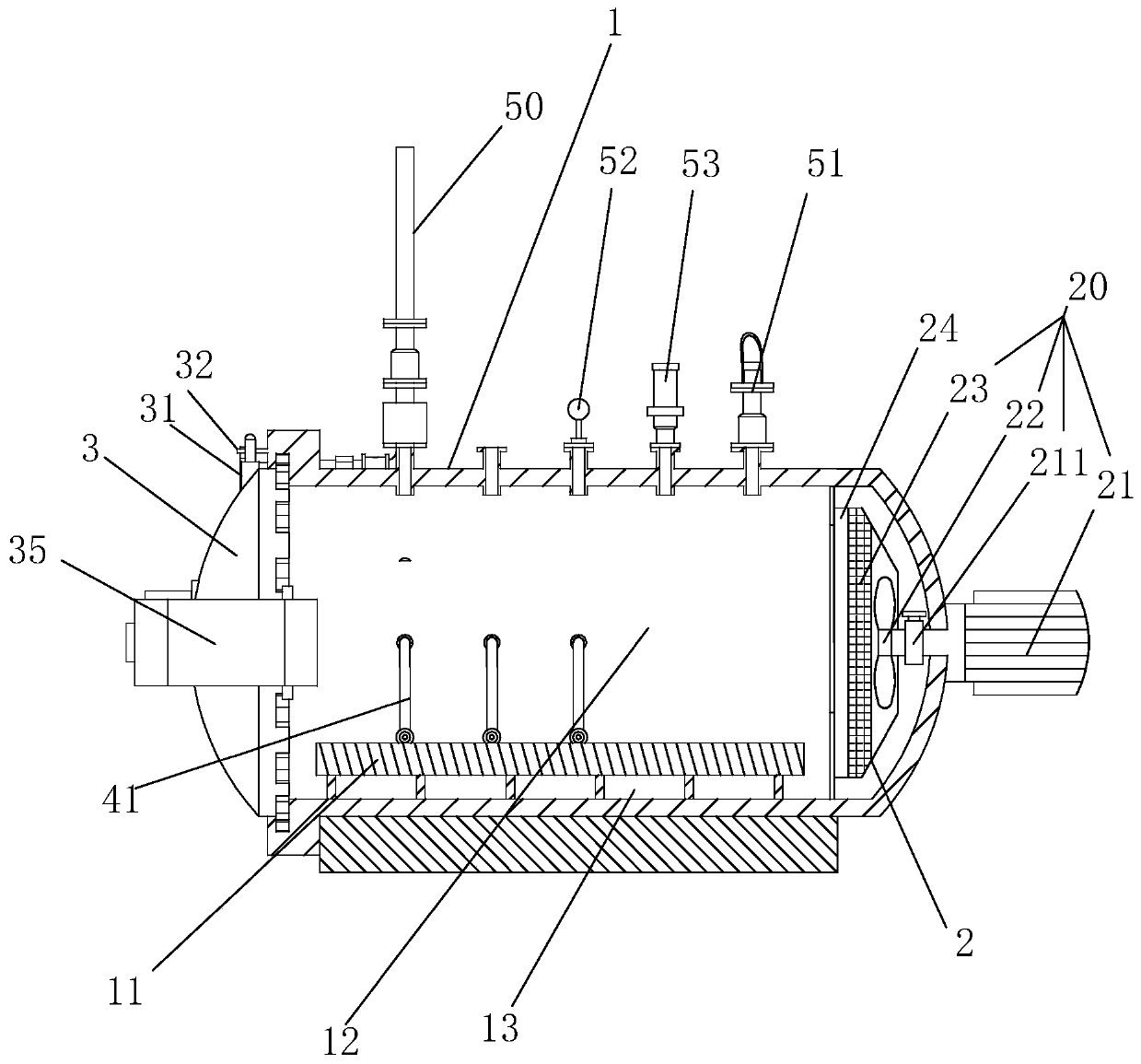 Vacuum autoclave used for motorcycle helmet production and motorcycle helmet forming process