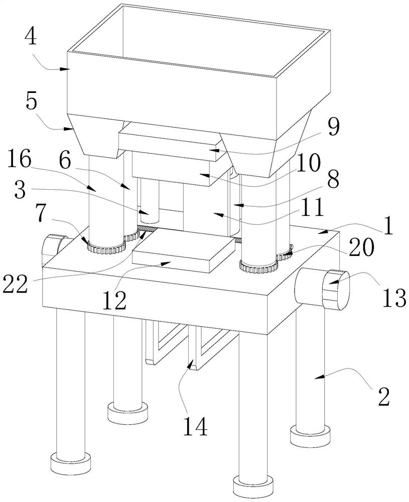 Flour storage method for food processing factory