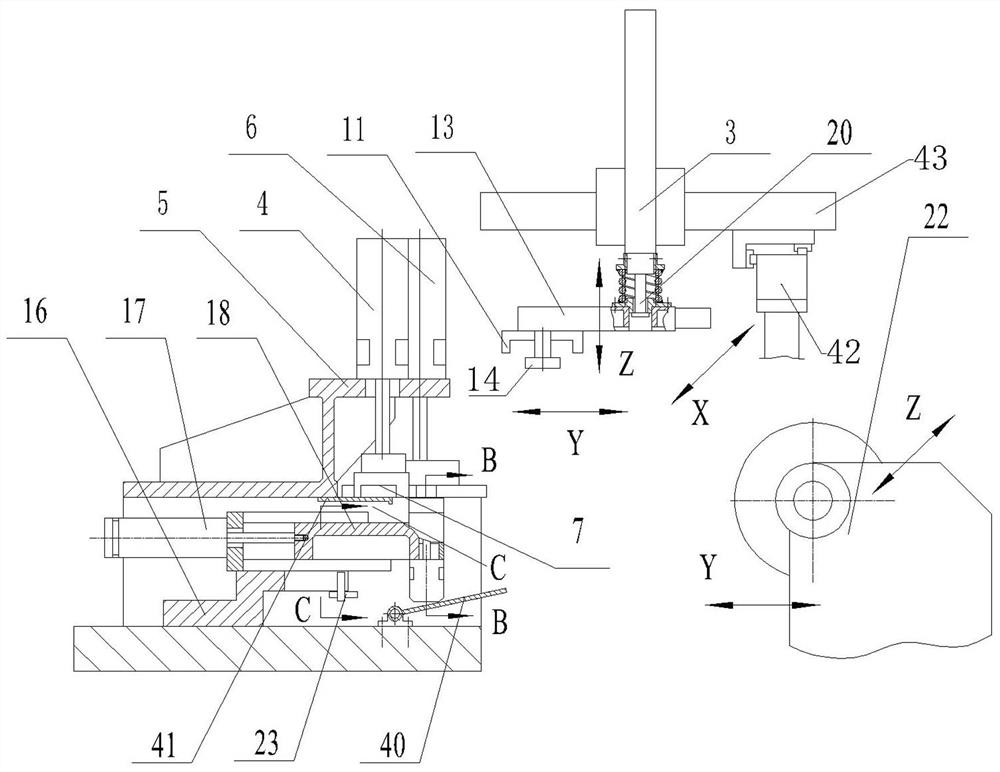 Automatic stretching distance-fixing, positioning and clamping device for assembly