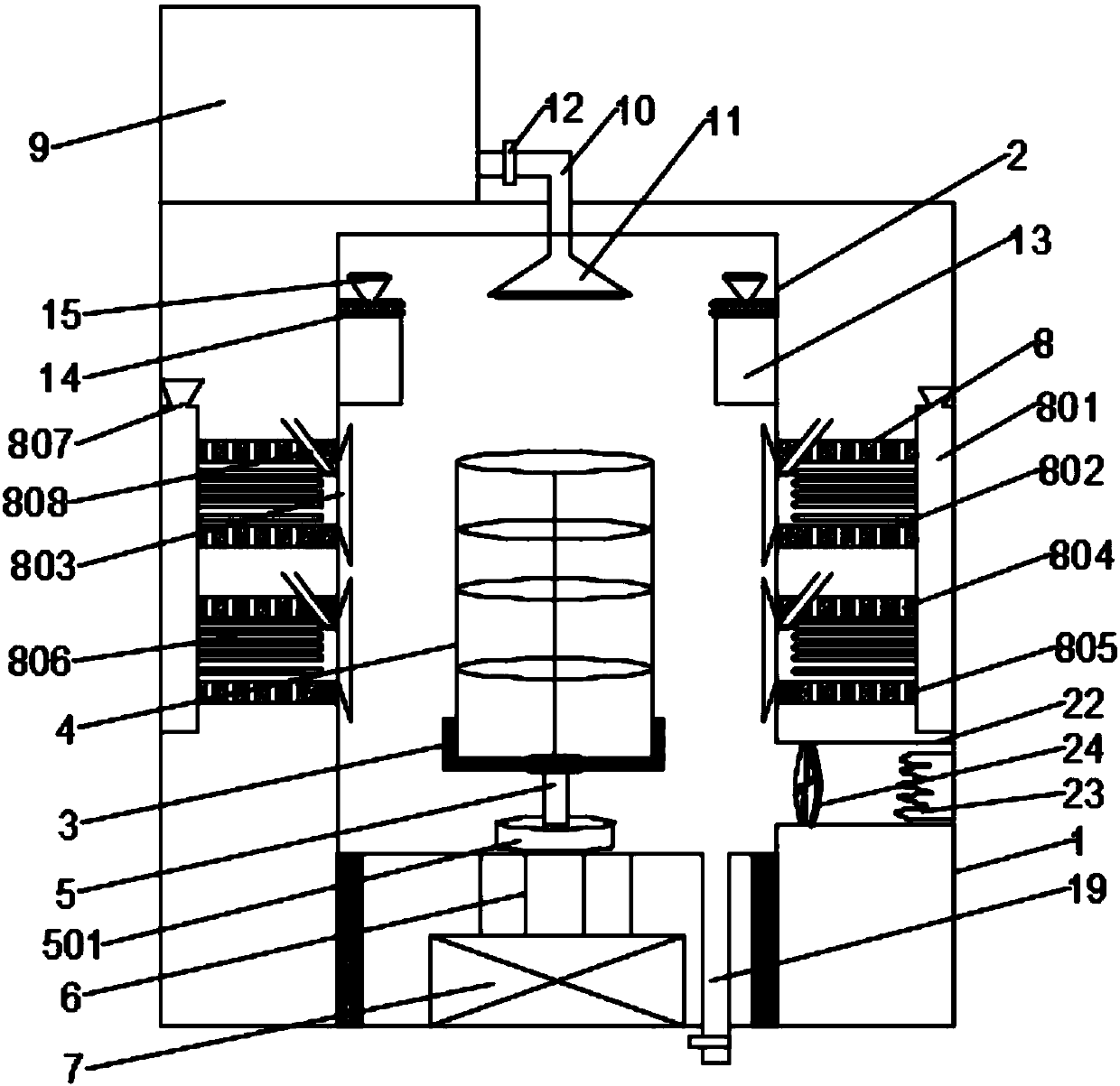 Special disinfection device for surgical knife