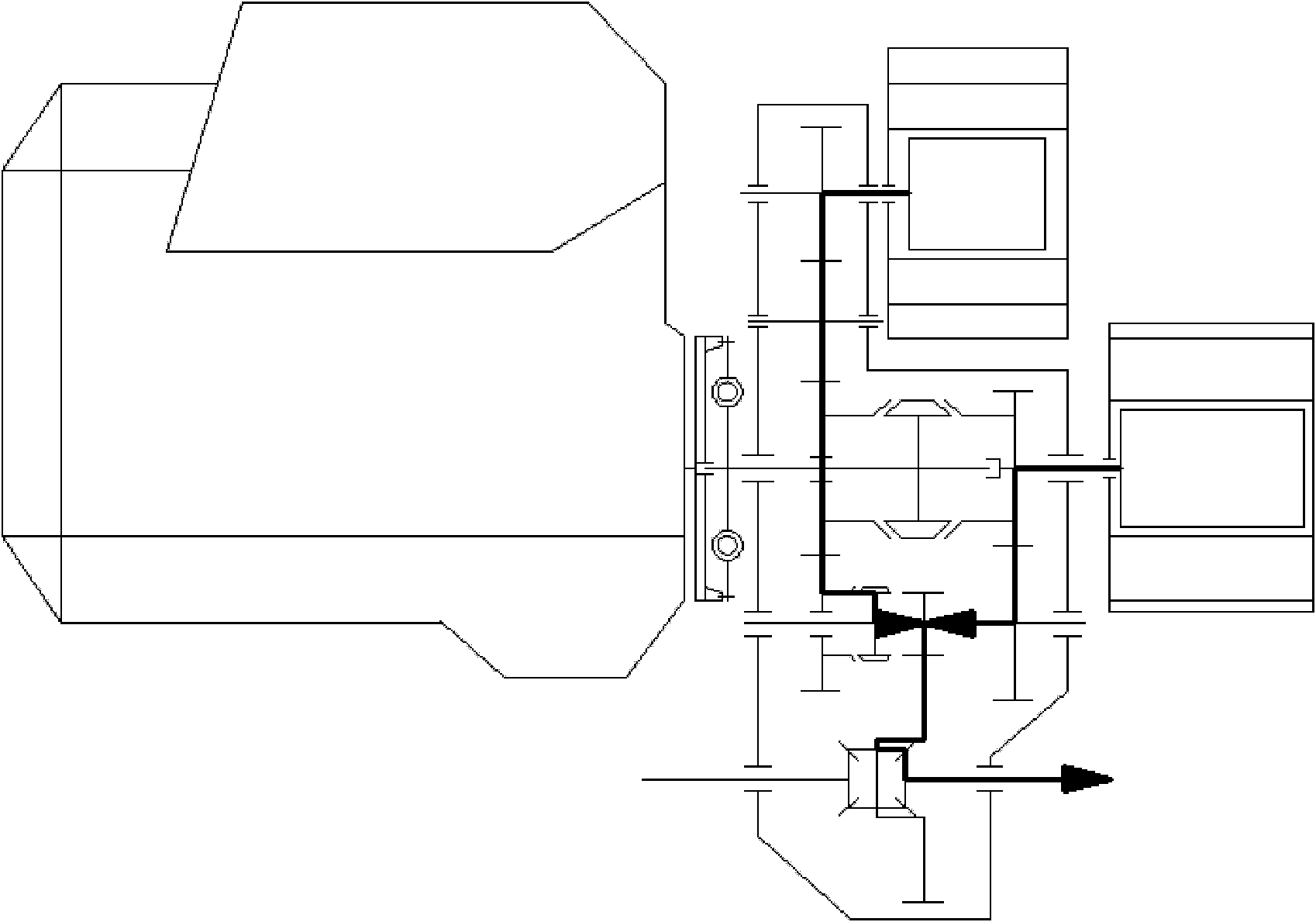 Plug-in hybrid driving device based on mechanical automatic transmission