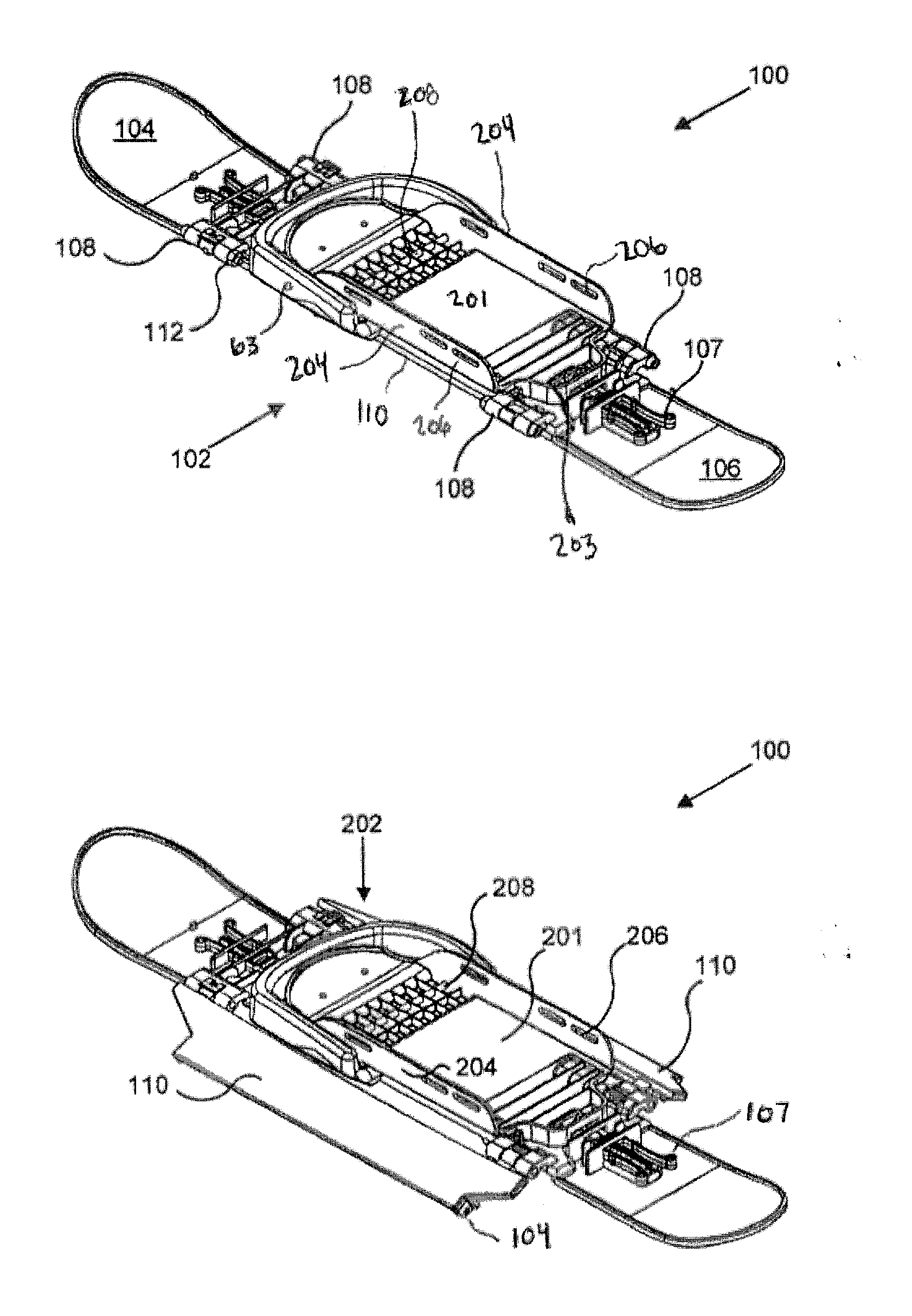 Multiple direct touring positions for snowboard boot binding mounting base