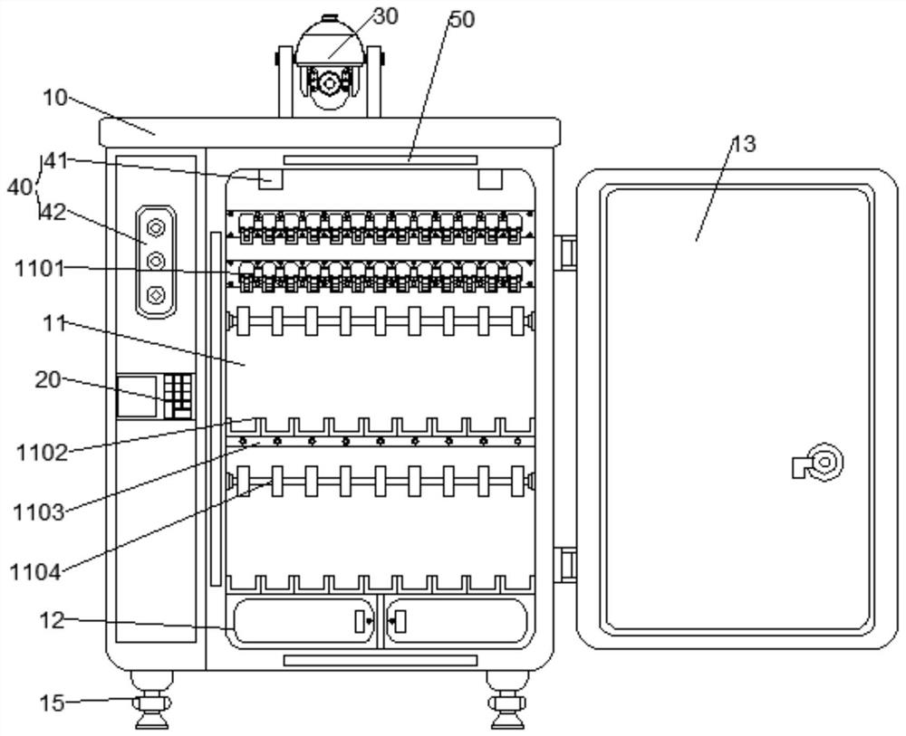 Anti-prying bullet cabinet and control system and method thereof