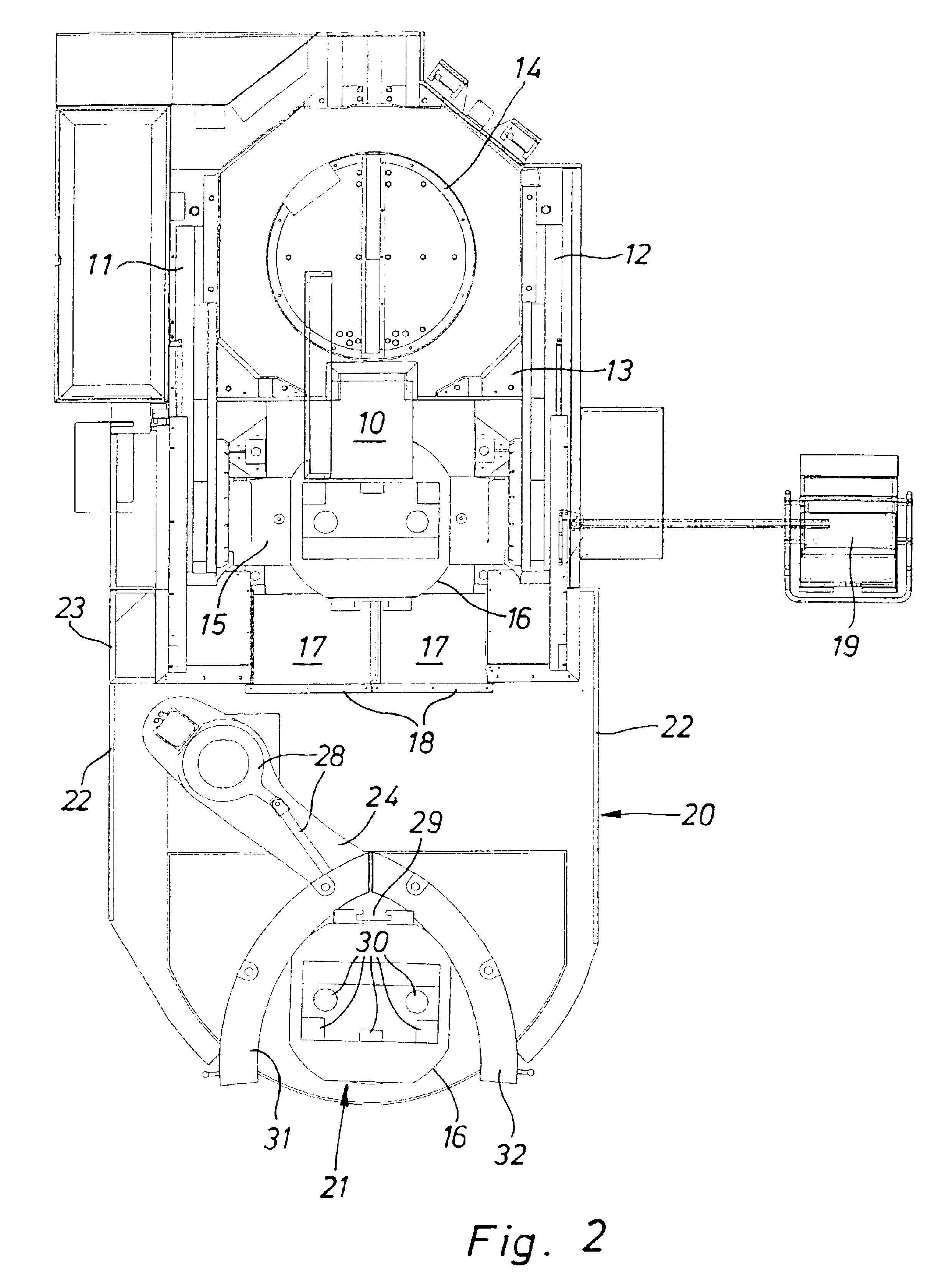 Work carrier changeover device for machine tools