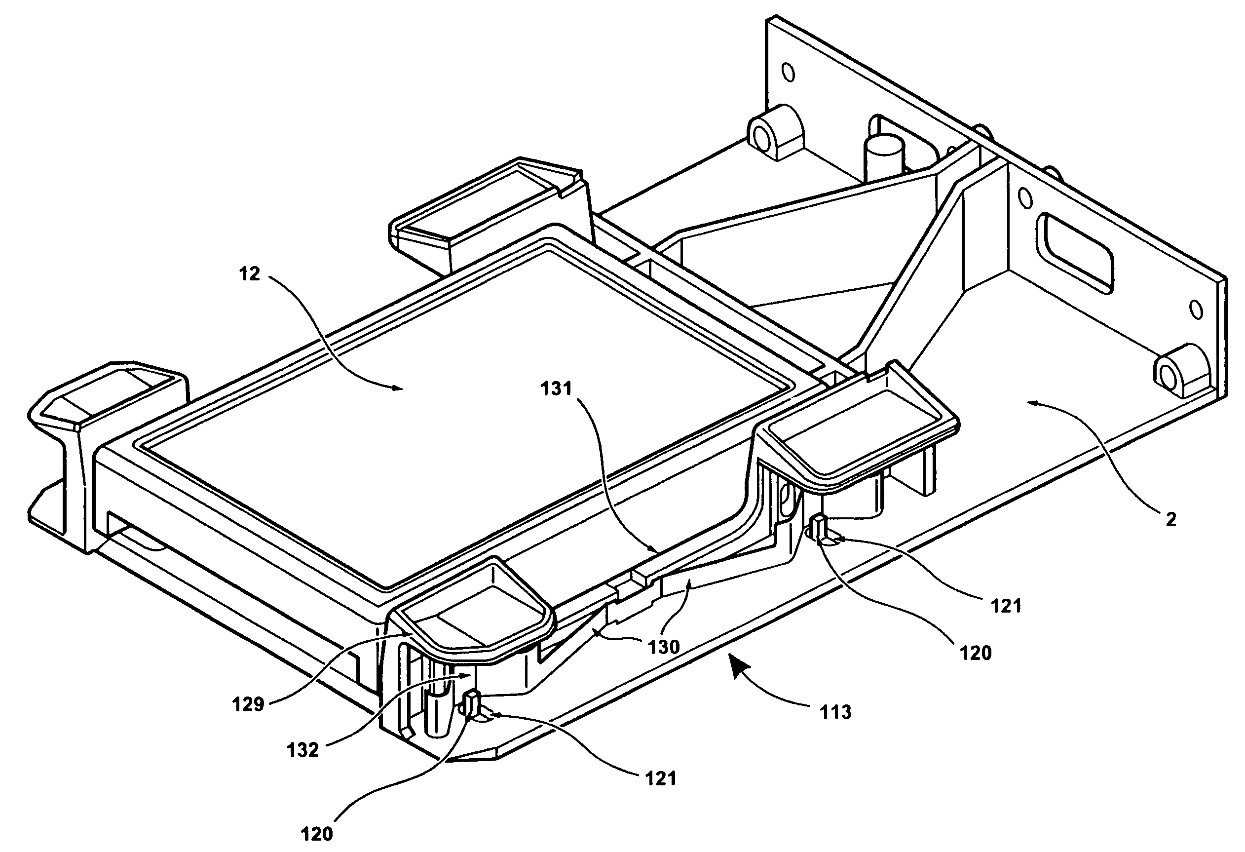 Disk drive support assembly, clamp assembly and disk drive carrier