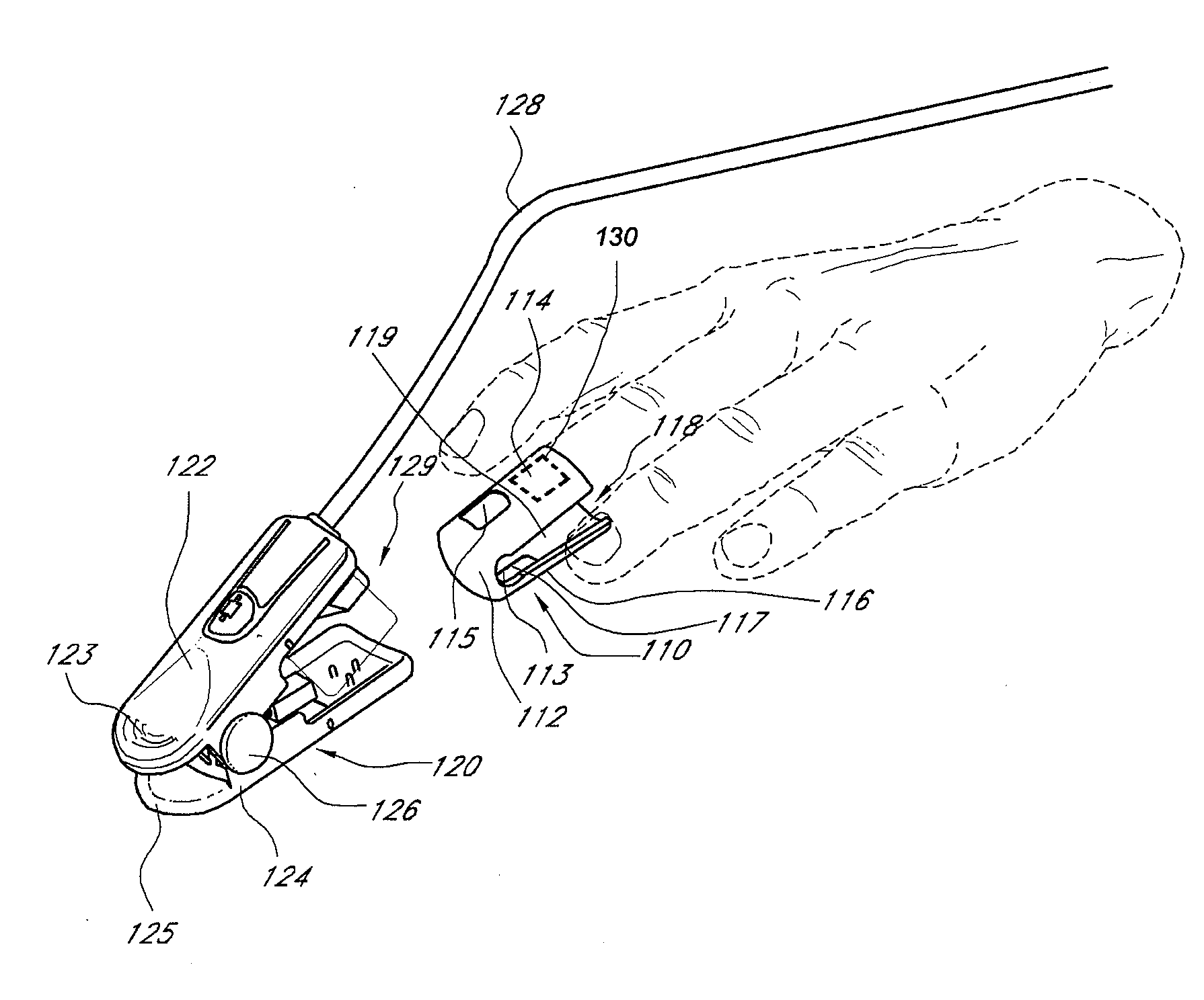 Disposable components for reusable physiological sensor