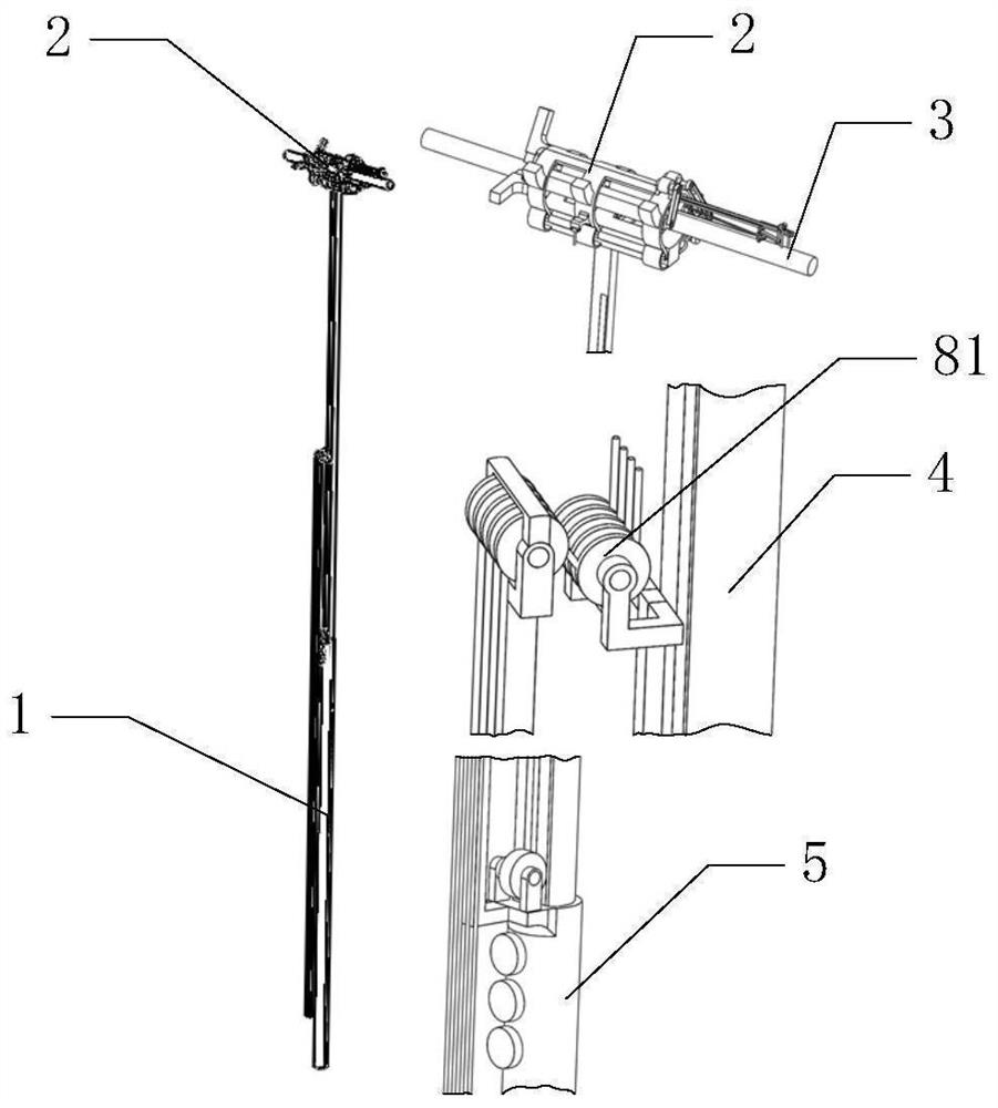 Foreign matter picking equipment used in power transmission line