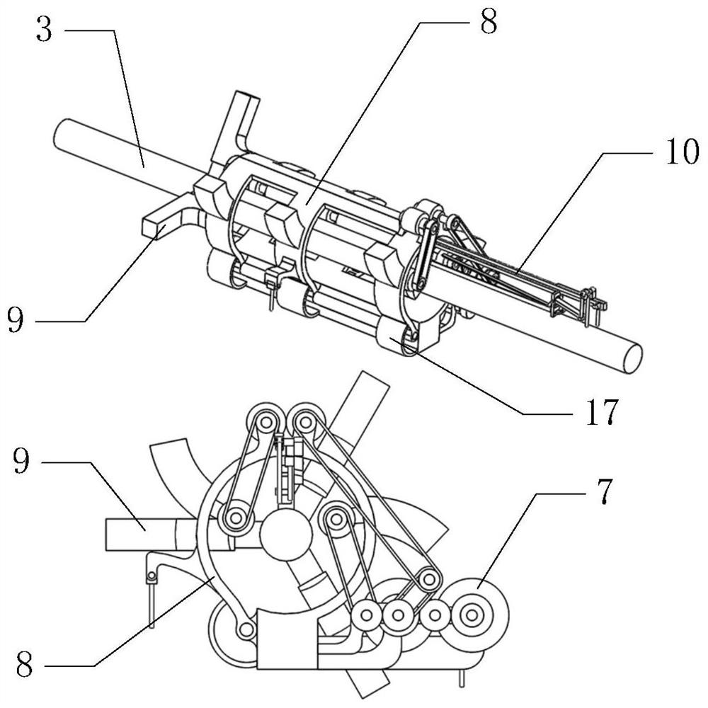 Foreign matter picking equipment used in power transmission line