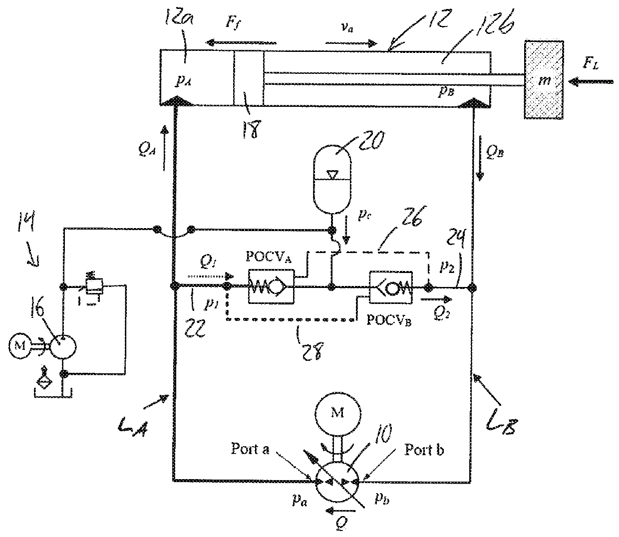 Pump-Controlled Hydraulic Circuits for Operating a Differential Hydraulic Actuator