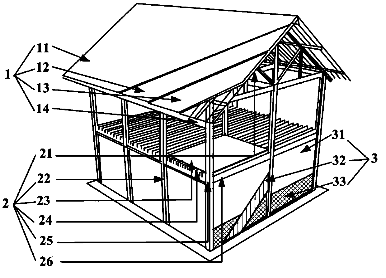 Novel application of bamboo-based fiber composite material for structure, building and construction method of building