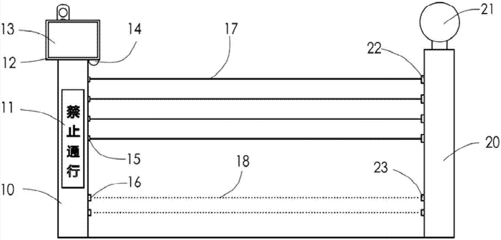 Light-screen line-crossing warning device